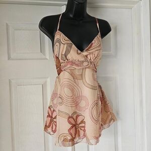 Vintage y2k 2000s beaded babydoll coquette fairy blouse